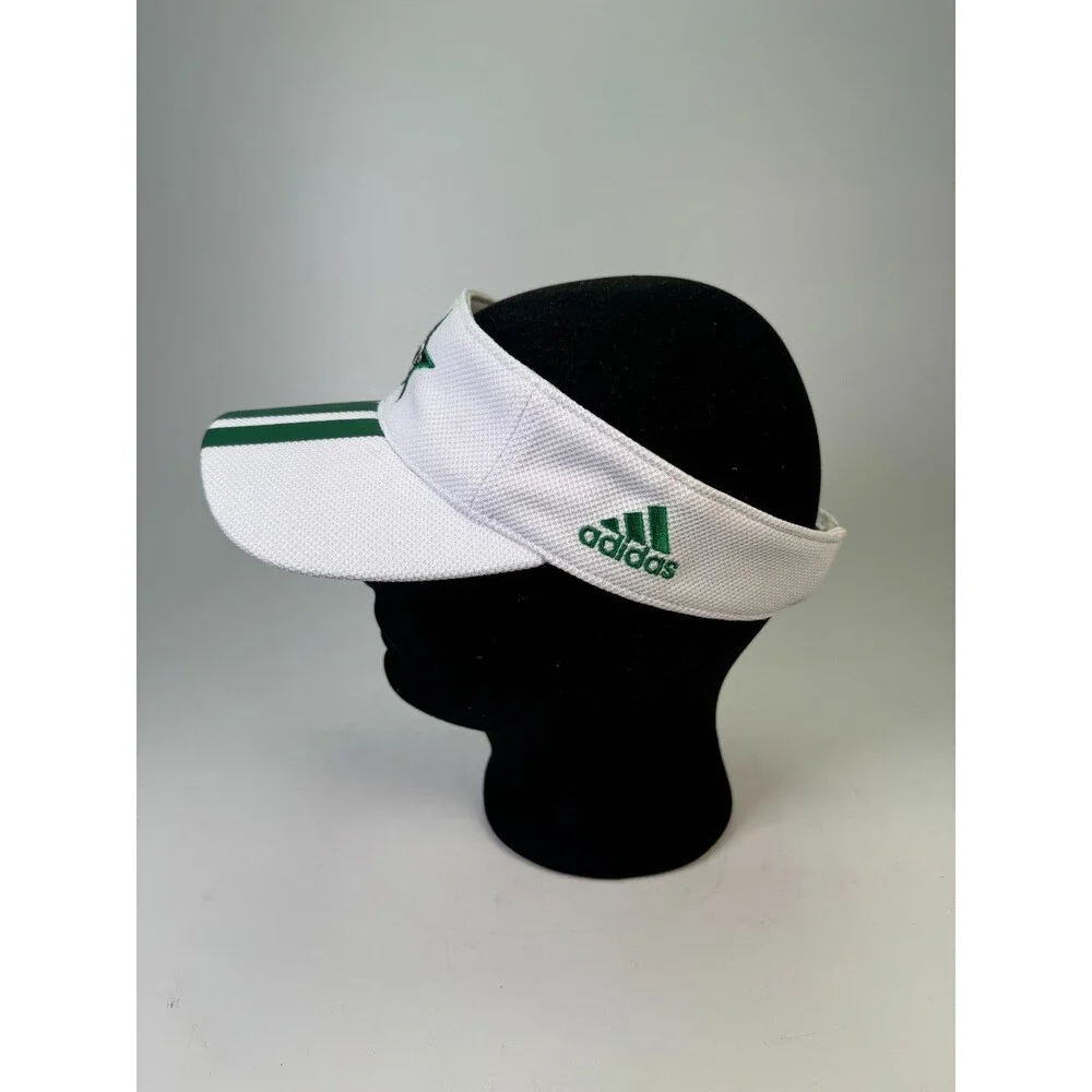 Adidas Dallas Stars NHL Visor White Green OSFA Adjustable Hat Sample New